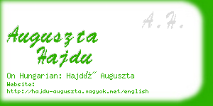 auguszta hajdu business card